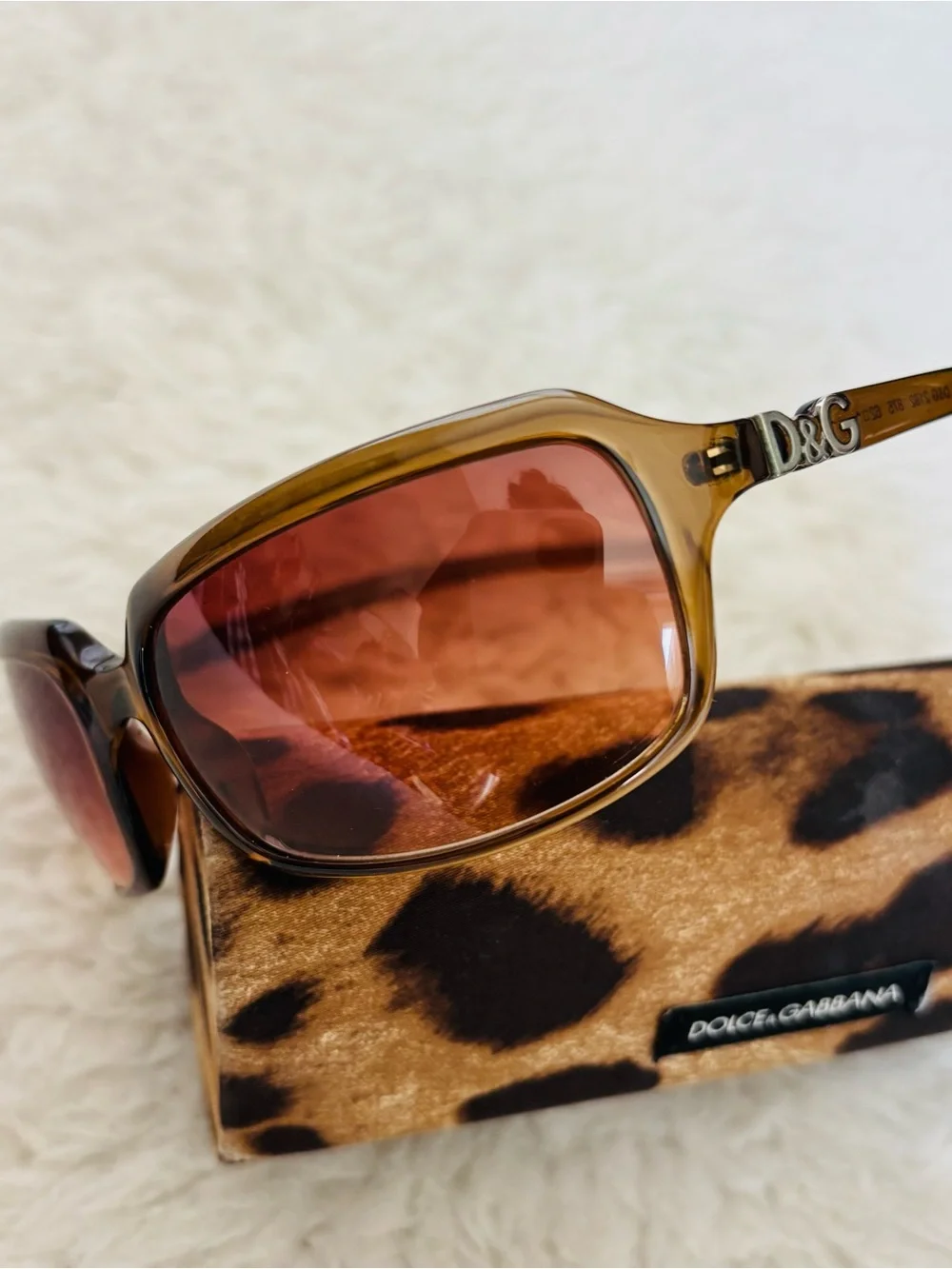 Dolce & Gabbana DG 2192 Clear Light Brown Frame Brown Gradient Sunglasses